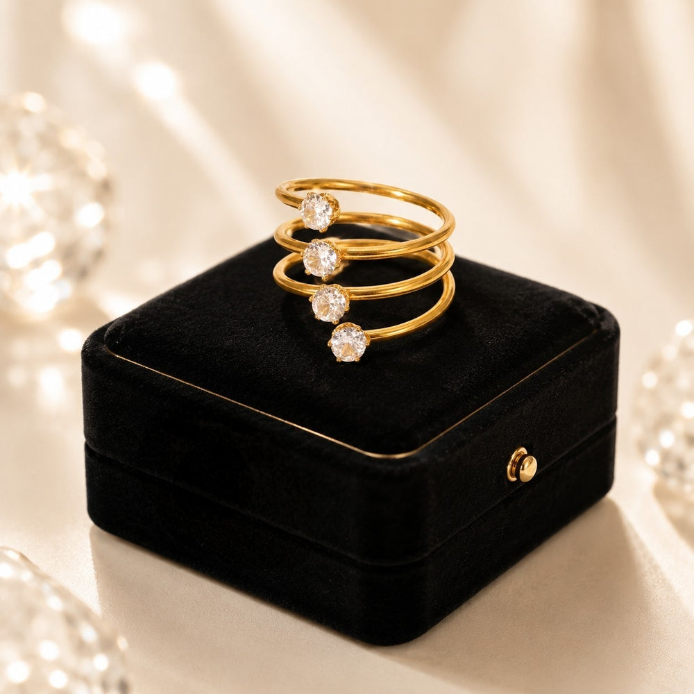 Celeste Crystal Wrap Ring