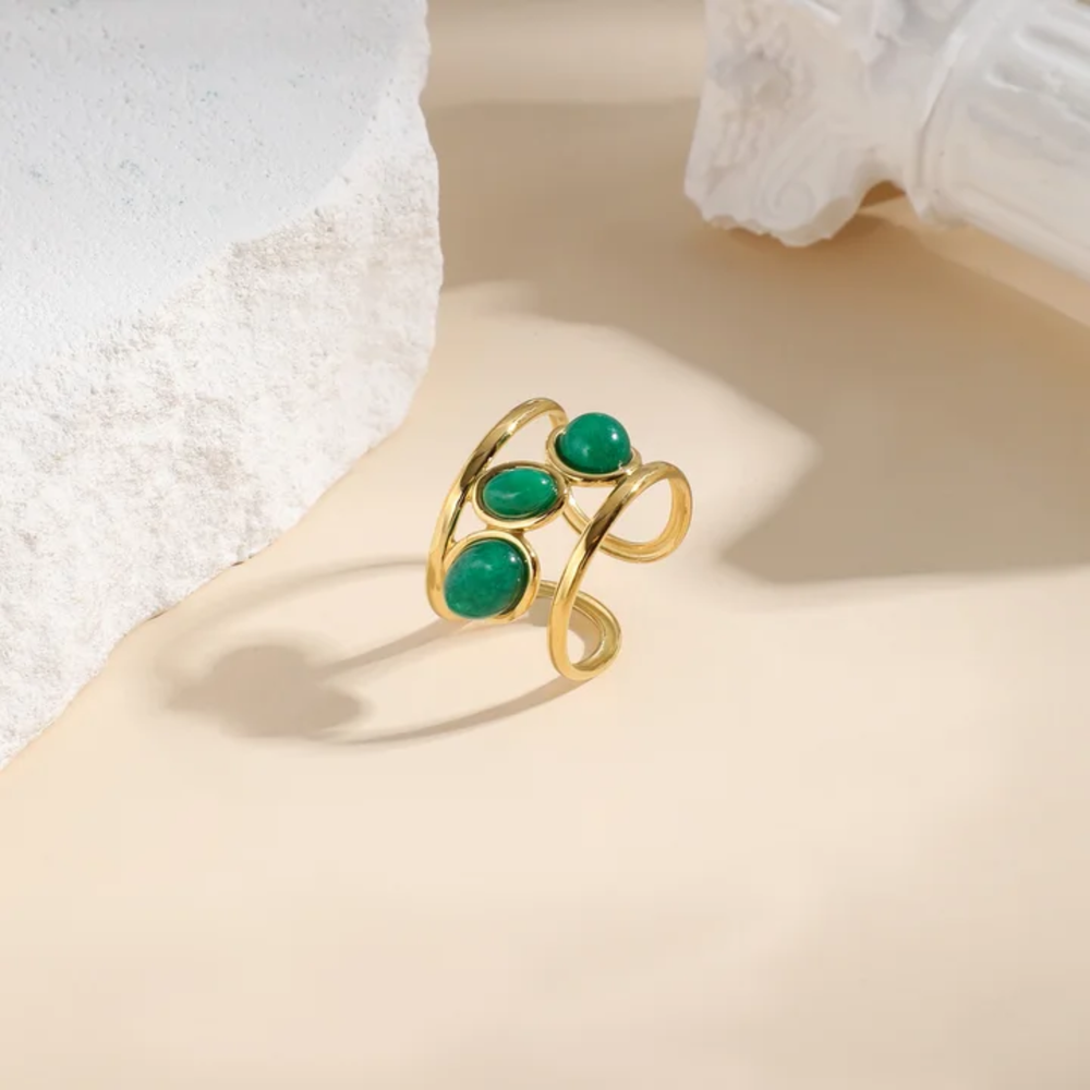 Emerald Harmony Open Ring