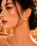 Pearl Teardrop Shell Stud Earrings